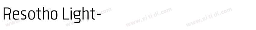 Resotho Light字体转换